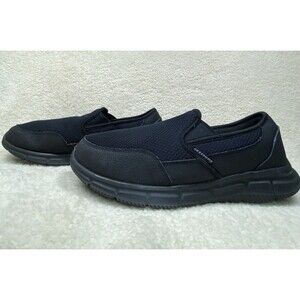 SKECHERS 59997S Verse-Cool Mens Size 13 Mesh & Leather Slip On Casual Black